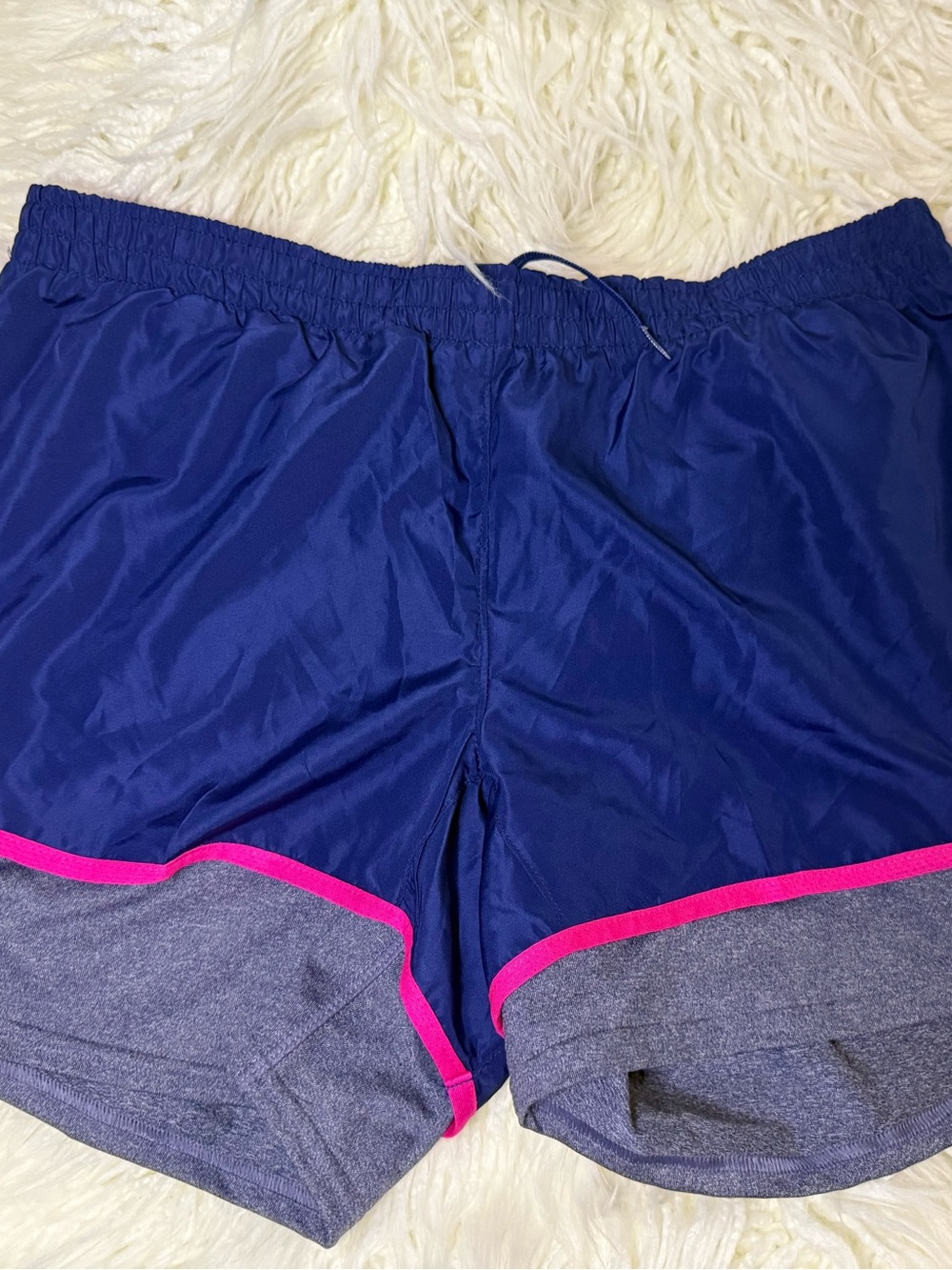 NWT Umbro Royal Blue Athletic Shorts with Pink Trim